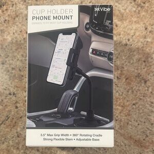 Vibe Cup Holder Phone Mount - Black